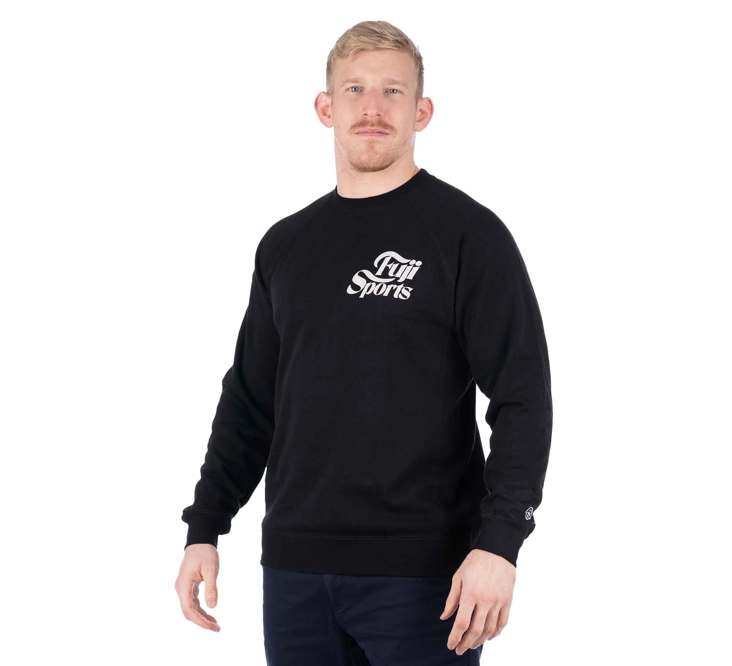Wave Crewneck Men's Sweatshirt Black