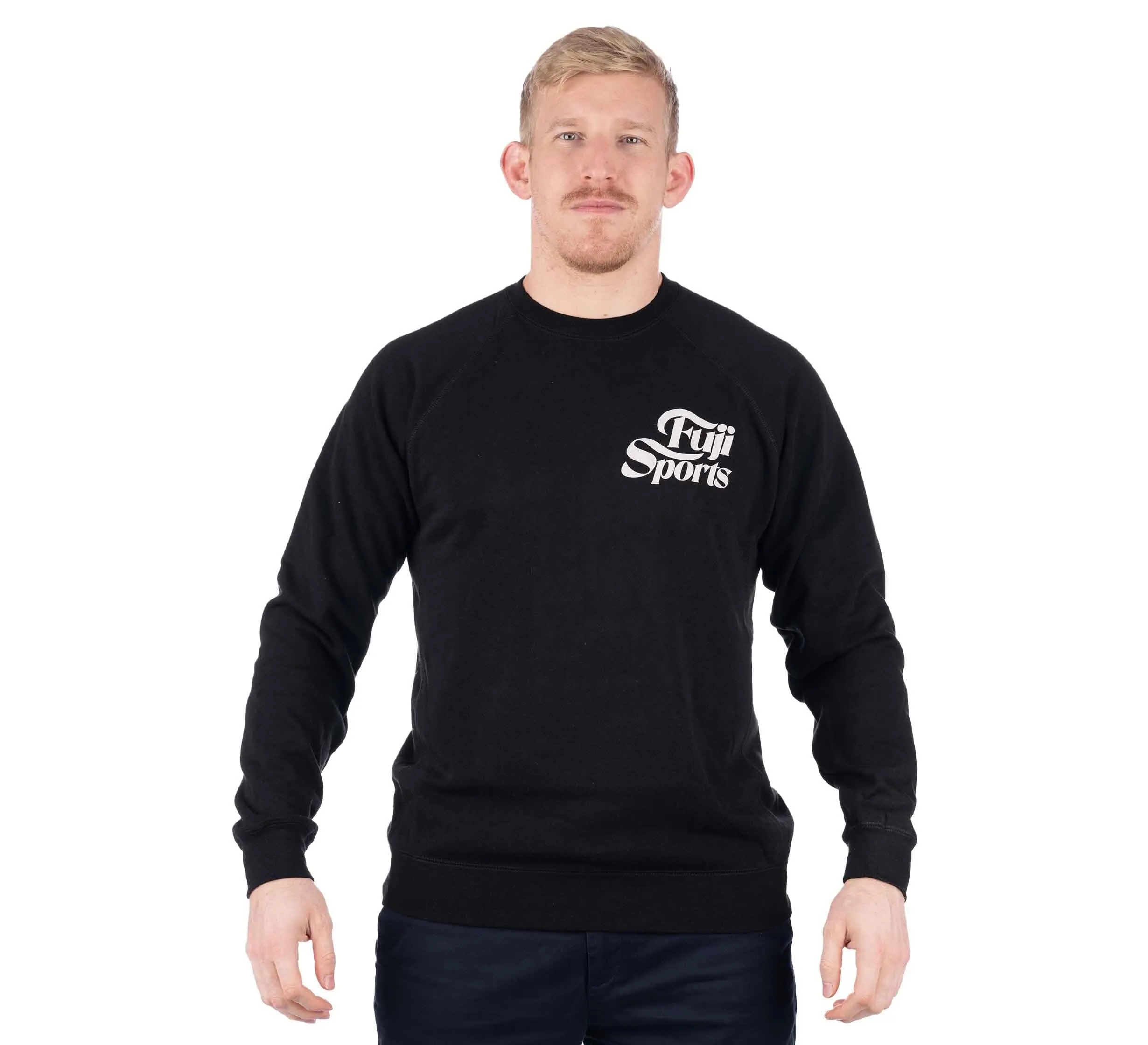 Wave Crewneck Men's Sweatshirt Black