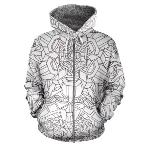 WHITE FLOWER BLOOM HOODIE | LACHLAN WARDLAW