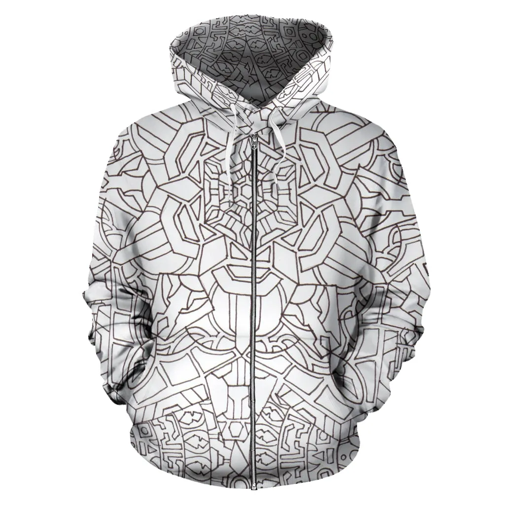 WHITE FLOWER BLOOM HOODIE | LACHLAN WARDLAW