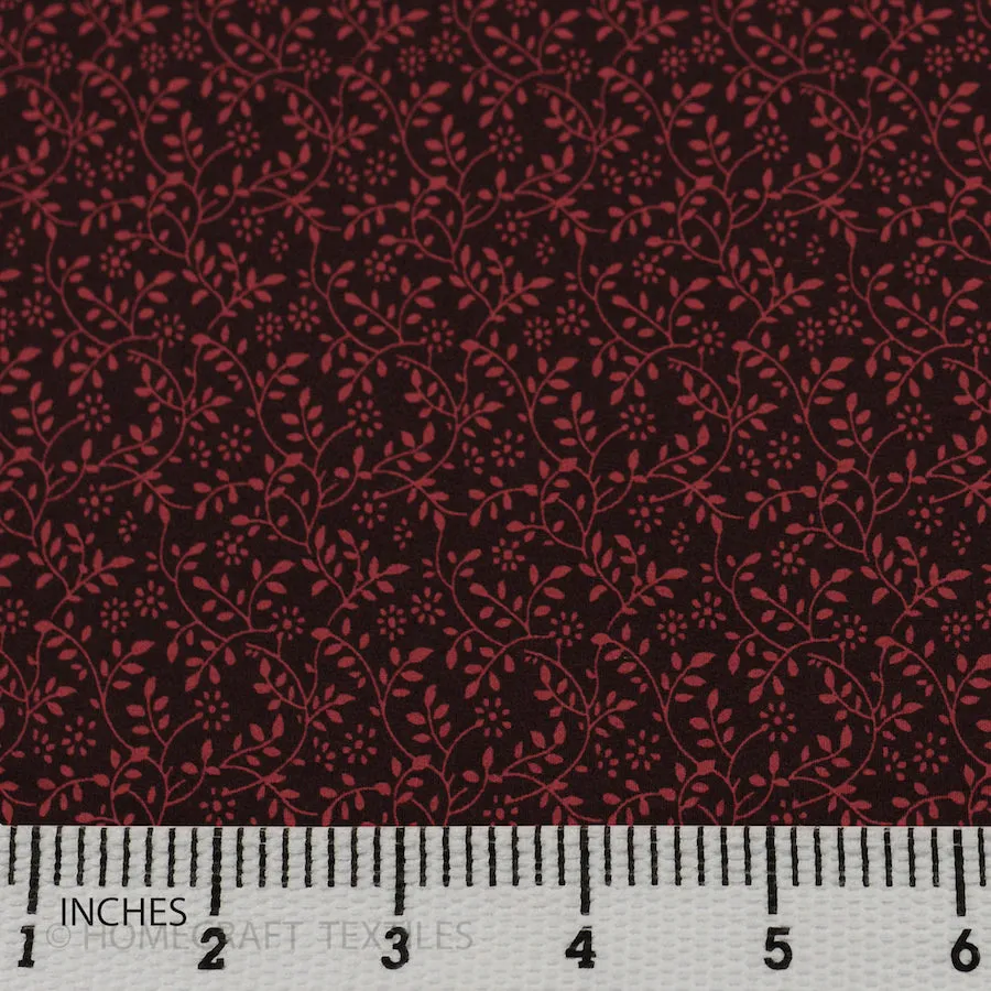 Wine Vine Flutter Cotton Print