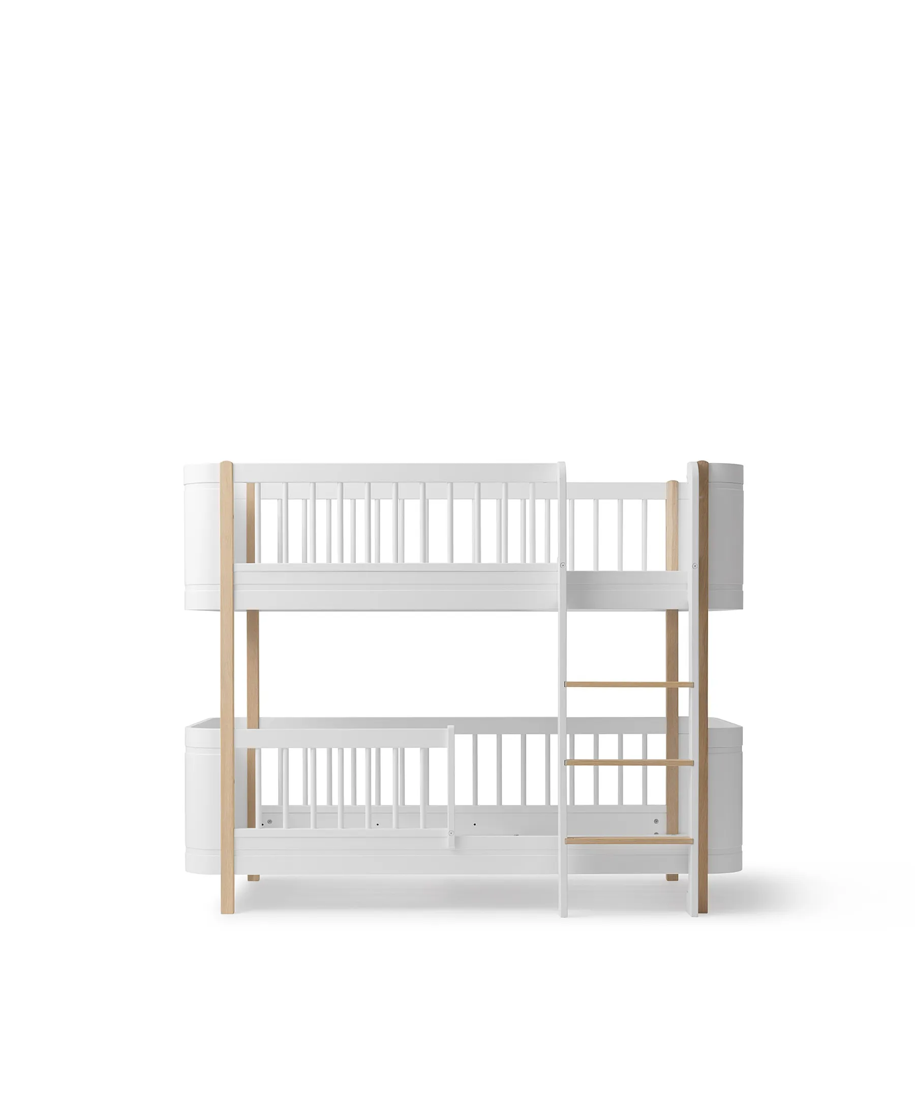 Wood Mini  low bunk bed, white/oak