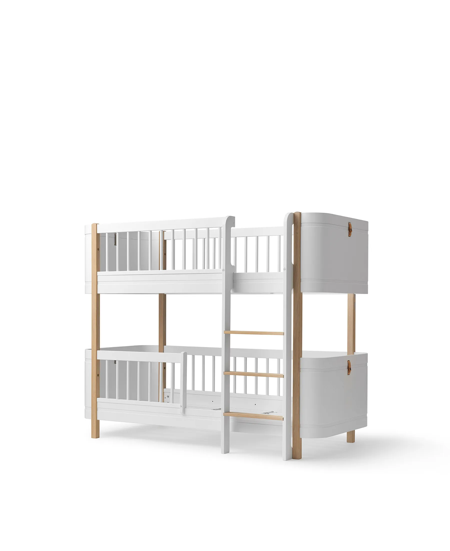Wood Mini  low bunk bed, white/oak