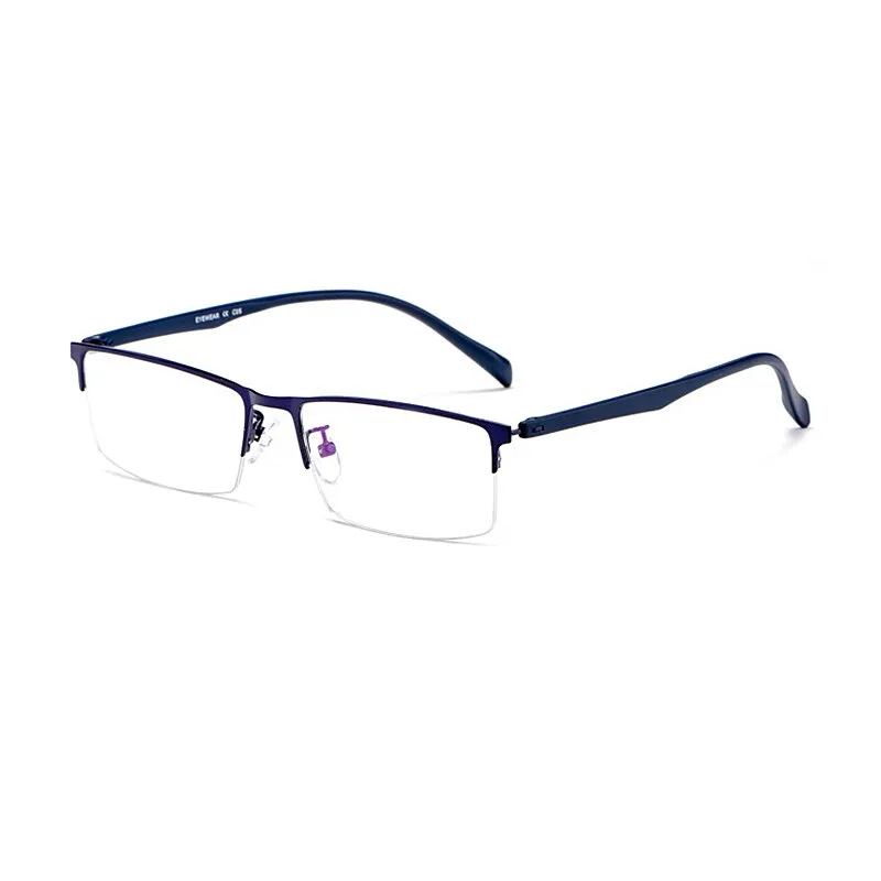 Yimaruili Men's Semi Rim Alloy Frame Eyeglasses 89032